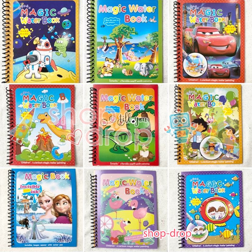 Magic Water Book - Buku Gambar Anak - Buku Mewarnai Air - Buku Magic Anak - Water Doodle Book