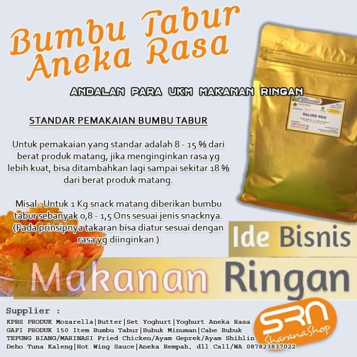 

Produk Terbaik - Bumbu Tabur 1 Kg Rasa Keju Asin, Halal, Kemasan Alumunium Zip Lock