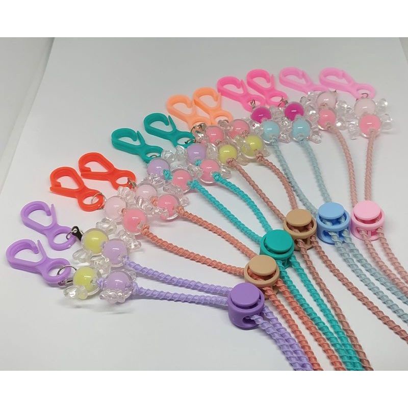 Strap Masker Hijab Candy Premium Lucu Gantungan Tali Pita mutiara Kalung Rantai Hanmade