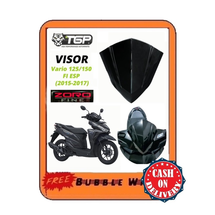 Aksesoris Visor Carbon karbon Vario 150 / 125 yg Lampu LED/ Variasi Headlamp TGP VISOR HONDA VARIO 1