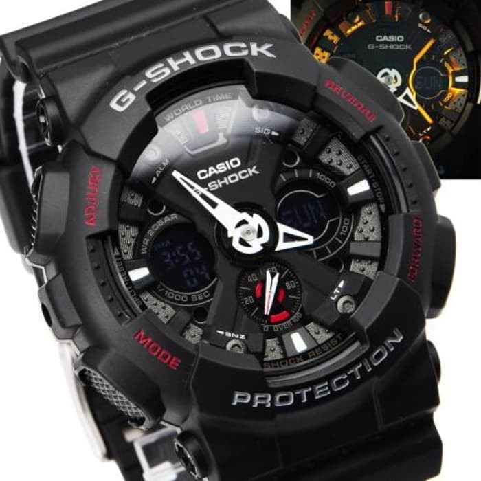 Jam Tangan Pria Casio G-Shock GShock 120 Black Original Ori BM