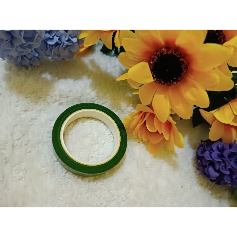floraltape/pelipit kawat bunga 10 yard/lem/perekat/ flora tape 10 yard / solasi / floral tape