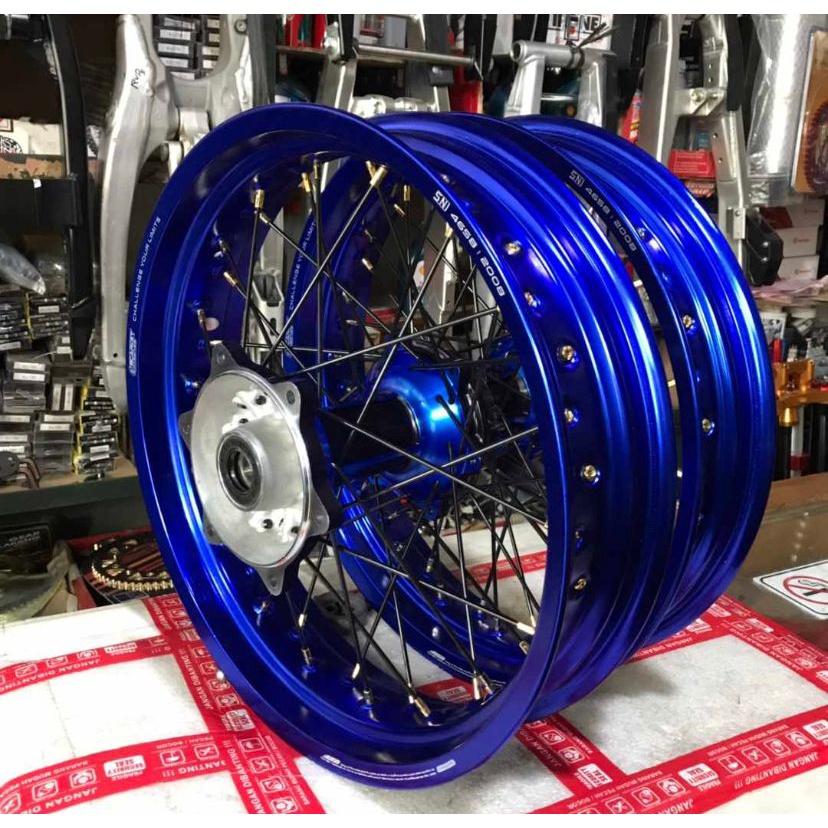 VELGSET SUPERMOTO YAMAHA WR 155 R VELG SCARLET BLUE