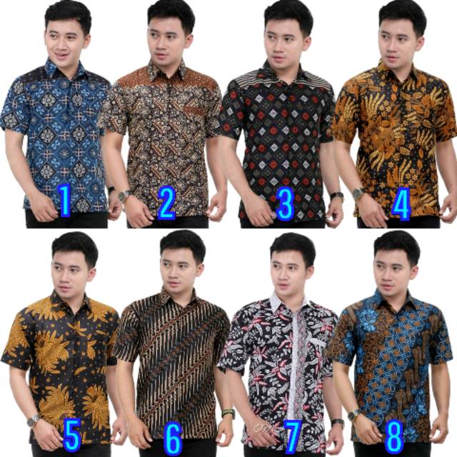 KEMEJA BATIK LENGAN PENDEK BANYAK MOTIF MENARIK