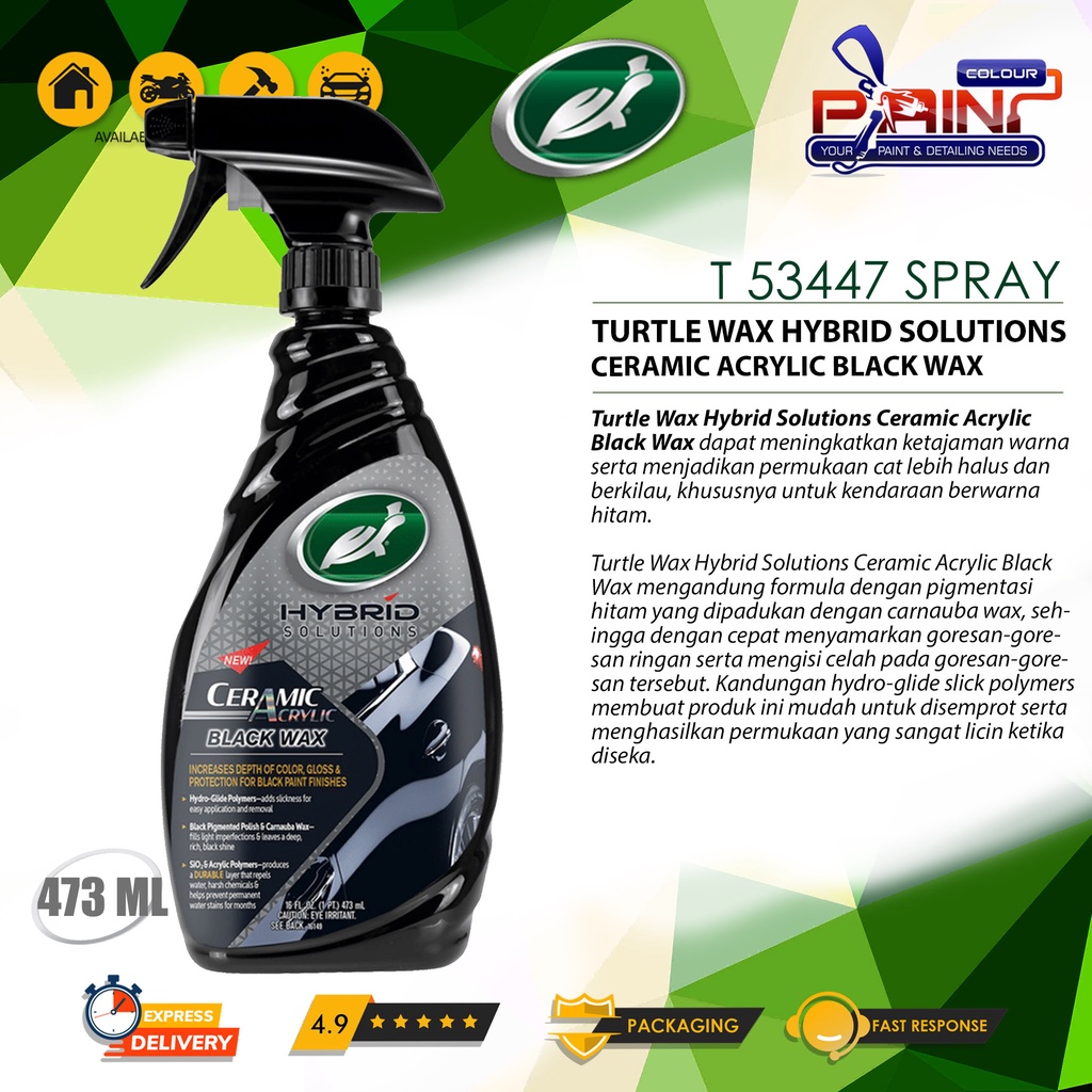 Turtle Wax Hybrid Ceramic Acrylic Black Wax 473mL T53447