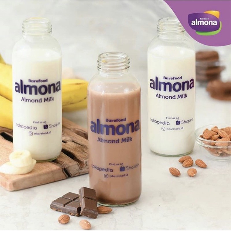 (BARU 175g Langsung dari Pabrik) Barefood Almona - Almond Milk