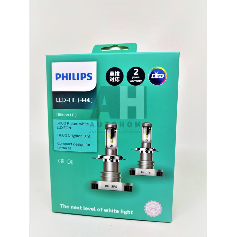 Philips LED Ultinon H4 - Lampu Mobil Putih 11342UL