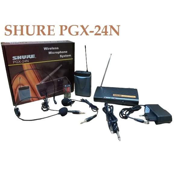 MIC KLIP ON DAN HEADSET SHURE PGX 24N MIC WIRELESS SHURE PGX-24N