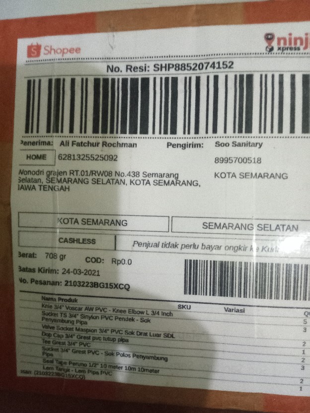 Socket 3/4 Grest Pvc - Sok Polos Penyambung Pipa