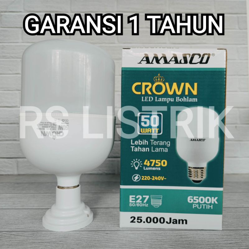 AMASCO CROWN LAMPU LED CAPSULE 50W CAHAYA PUTIH GARANSI 1 TAHUN