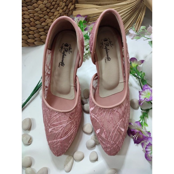 sepatu micca rafaizoutfit wrna Dustypink tinggi 12cm