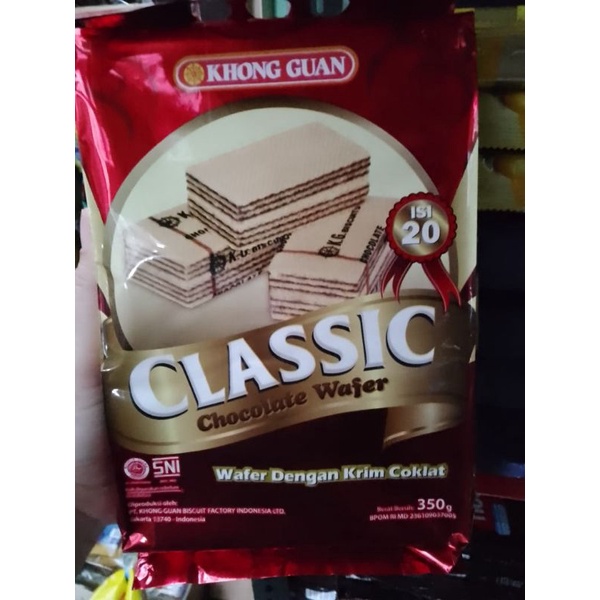 Khong Guan Waffer Classic coklat 350gr