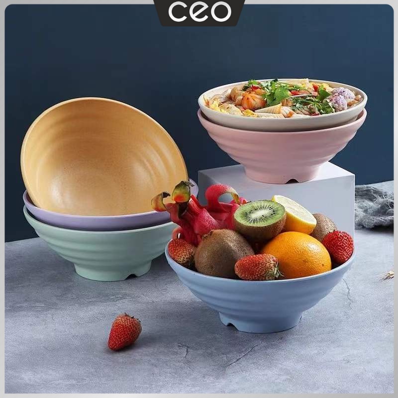 CEO Set 4 pcs Mangkok Kekinian Wheat Straw Plastik Mangkuk Kuah Makan Bowl