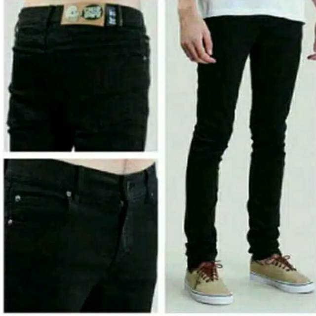 Celana jeans hitam streact pensil soft jeans Premium Size 27 sampai 34