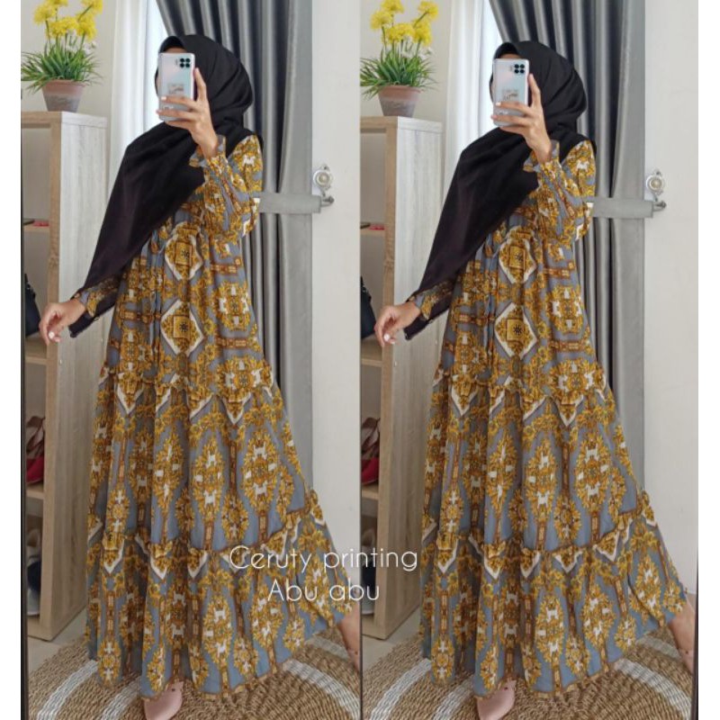 GAMIS CERUTY SULTAN / GAMIS CERUTY BABYDOLL / GAMIS CERUTY PRINTING / athata gamis