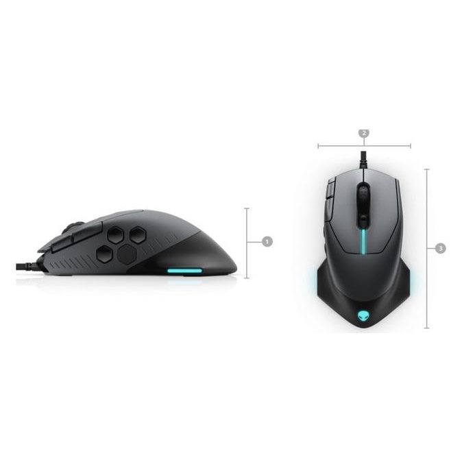 Best Seller Dell Alienware 510M Gaming Mouse Wired - Aw510M Aksesoris Gaming Gamers