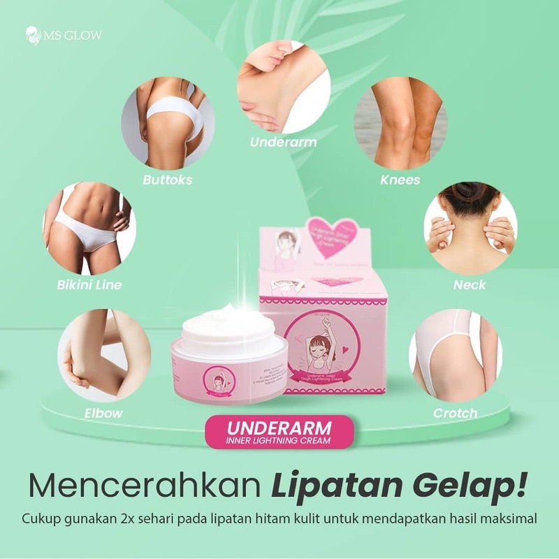 Ms Glow Underam Krim Ketiak dan Lipatan