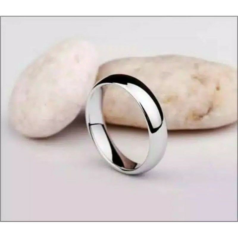 Cincin titanium silver keren dan simple