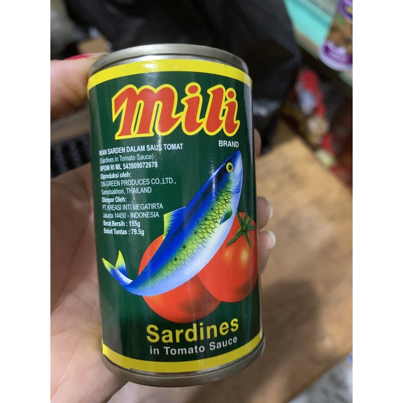 Sarden Mili Mackerel 155gr MALAYSIA sardin mili kecil