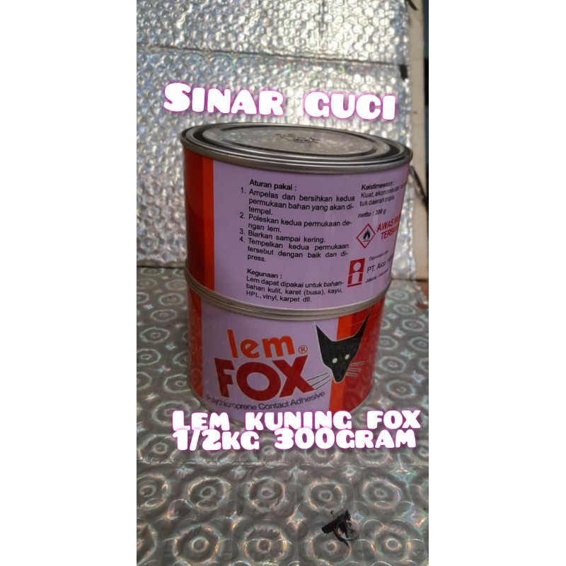 

Lem Kuning Kaleng 600 Gram Merk Fox