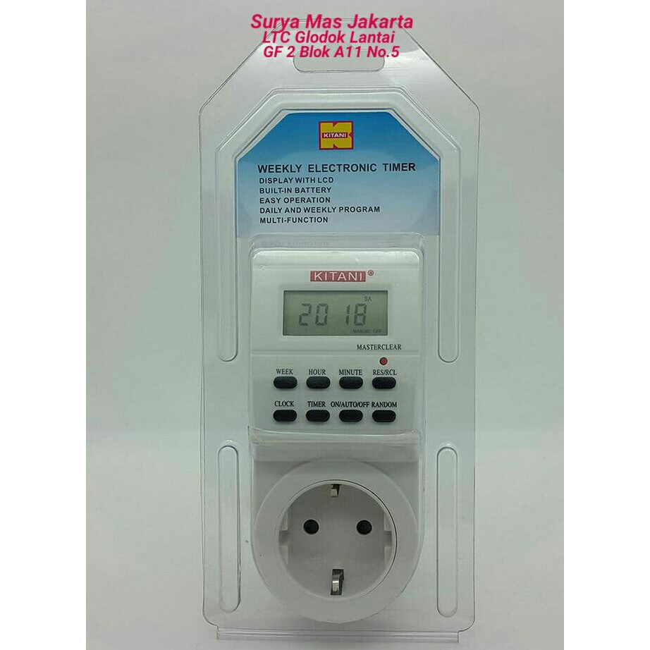 Stop Kontak Timer Listrik Digital Kitani/Stopkontak timer digital