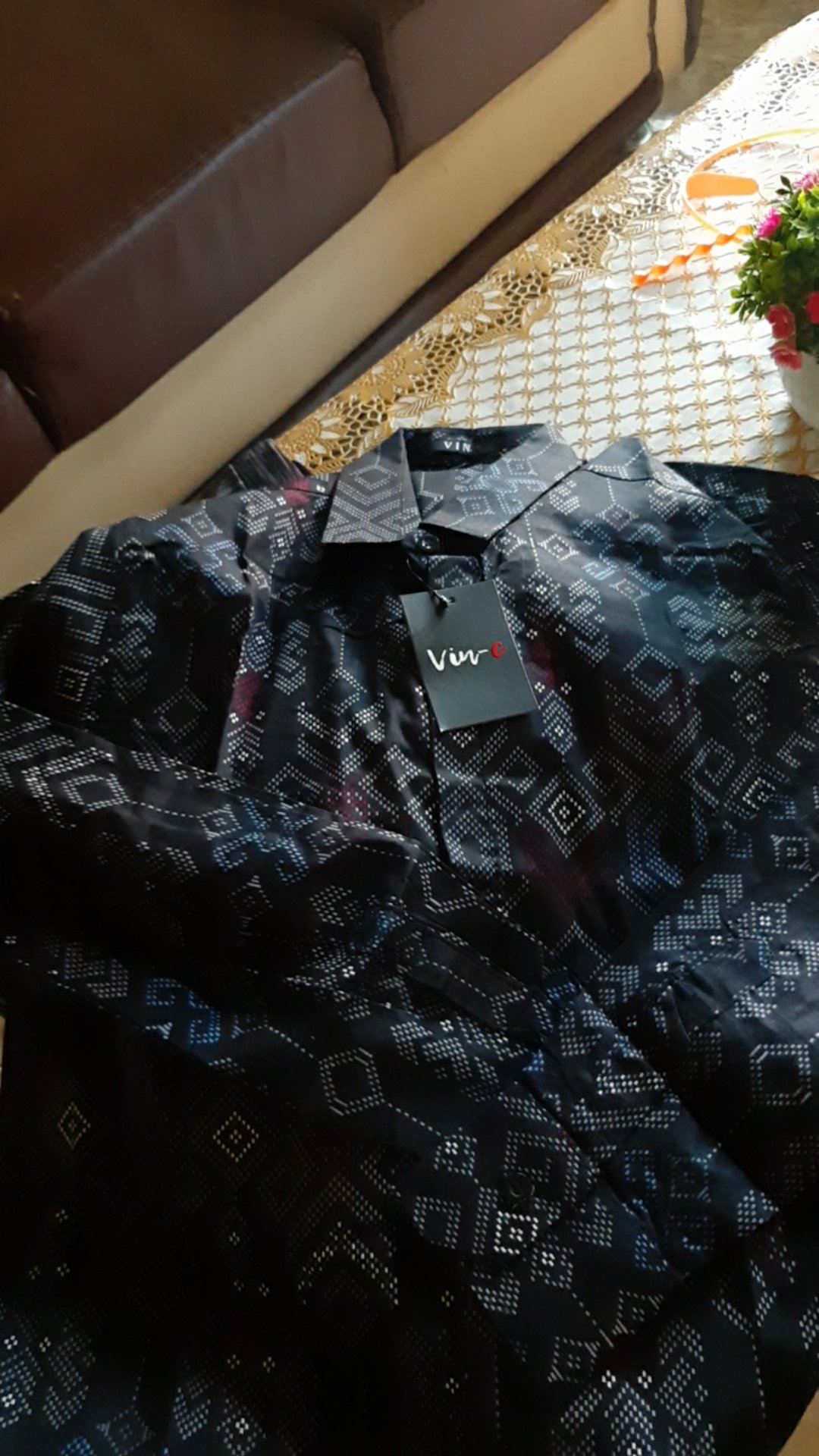 Kemeja Batik Songket Batik Lengan Panjang Slim Fit Batik Kerja Kantor