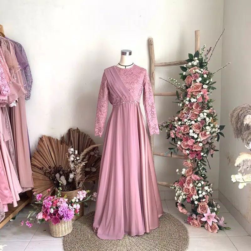 SANIA DRESS // GAUN PESTA - GAMIS - DRESS - BAJU MUSLIMAH - GAUN PESTA BRUKAT - GAUN PESTA BRUKAT TILE - GAUN PESTA BRUKAT MUTIARA - GAUN MUSLIMAH BRUKAT - BAJU PESTA - BAJU PESTA MUSLIMAH - BAJU GAMIS - BAJU GAMIS BRUKAT - GAUN BAHAN ADEM - GAUN MUSLIMAH