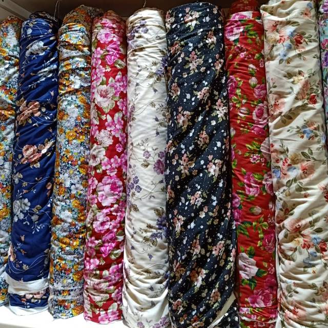 Kain Katun Jepang Ori Motif Bunga