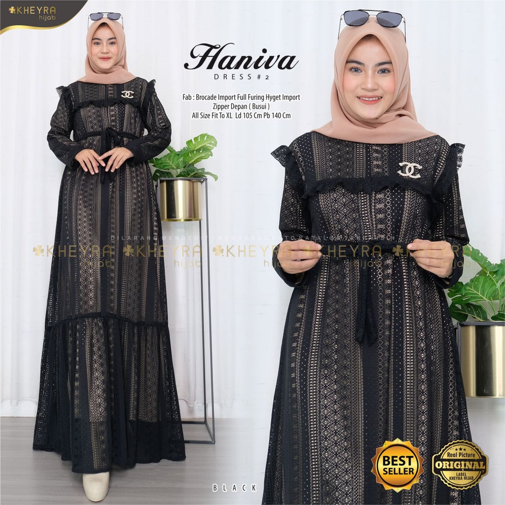 DREES Brokat WANITA  FURING ORI KHEYRA / GAMIS WANITA Busui JUMBO LD 105