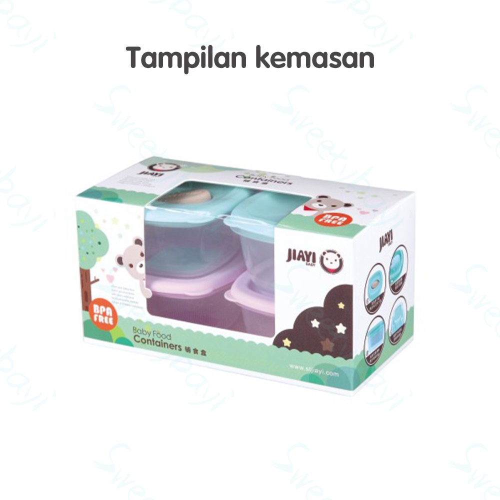 SweetyBayi Baby food container mpasi/Tempat makan bayi set/Perlengkapan Makan Mpasi Bayi