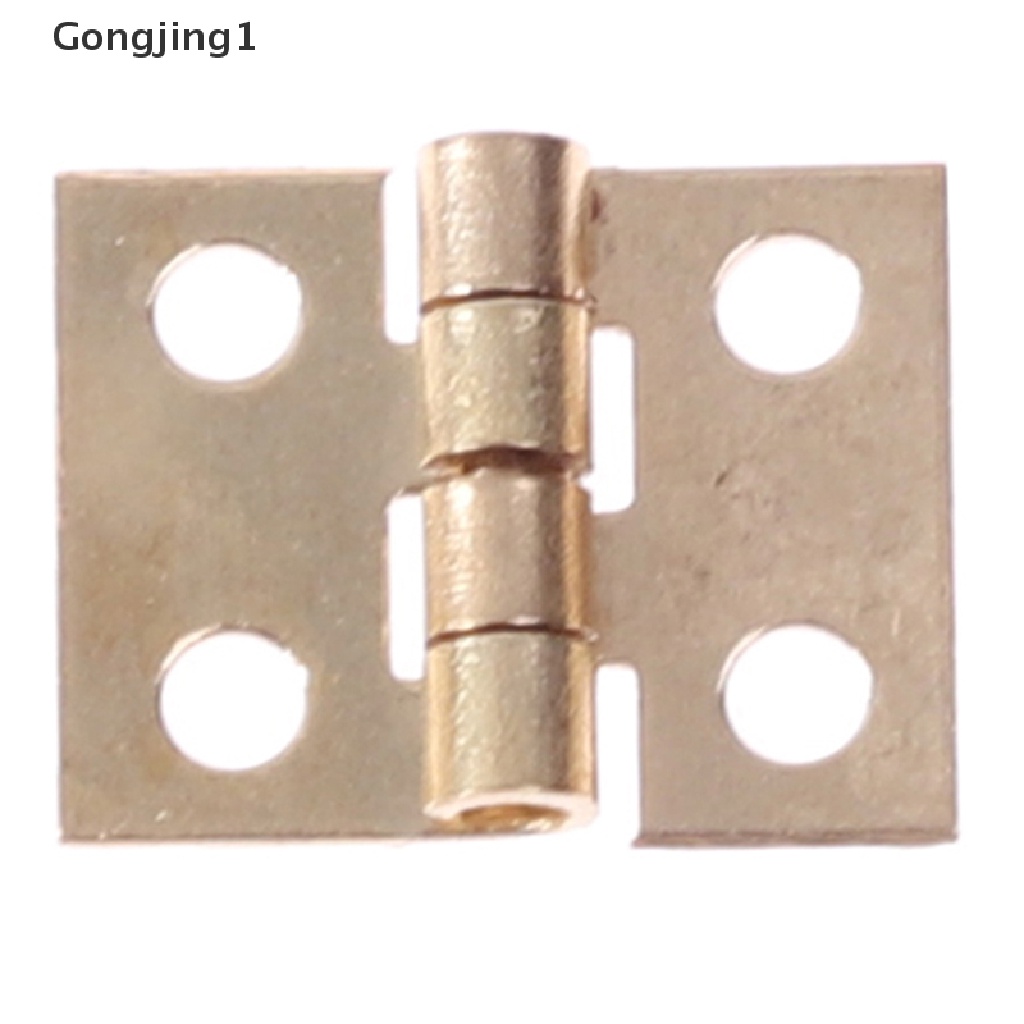 Gongjing 1pc Engsel Pintu Lemari Mini Bahan Kuningan