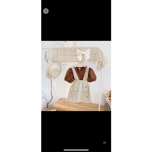 set baju monyet / jumper  rok anak cewe 2-10th