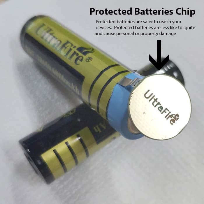 UltraFire Baterai Li ion 18650 Protection Board 6000mAh 3.7 Button Top