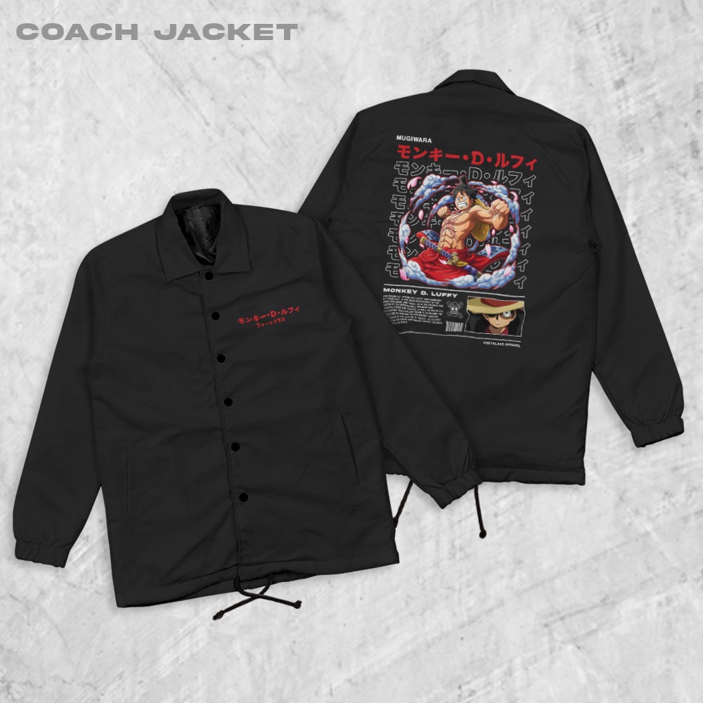 Fortglass Luffy Coach Jaket Pria Outwear Unisex Parasut