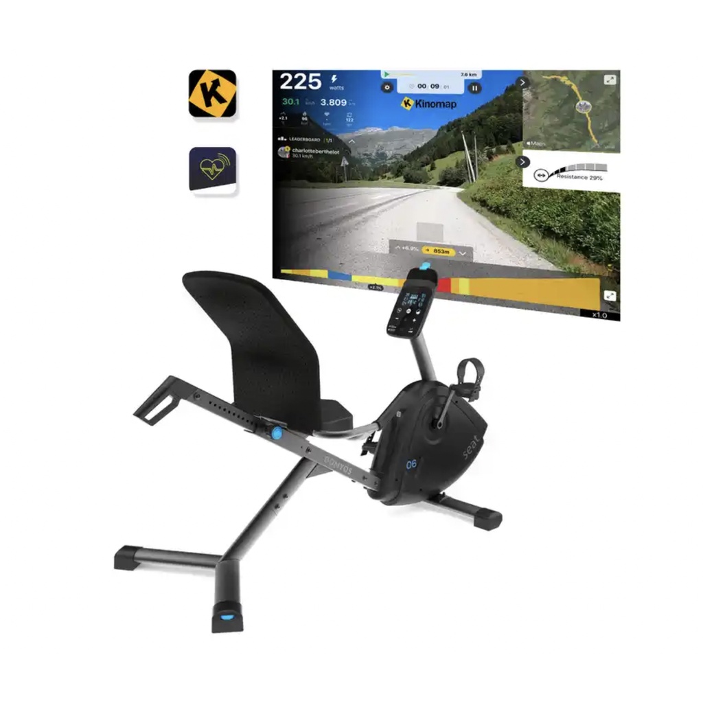 DOMYOS EB Seat Sepeda Latihan Statis Semi-Recumbent Connected Kinomap