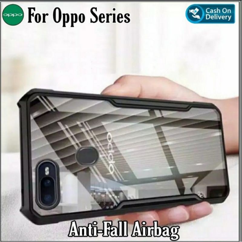 For Oppo A7 / A5S / F9 / A12 Softcase Clear Armor Bumper Transparant