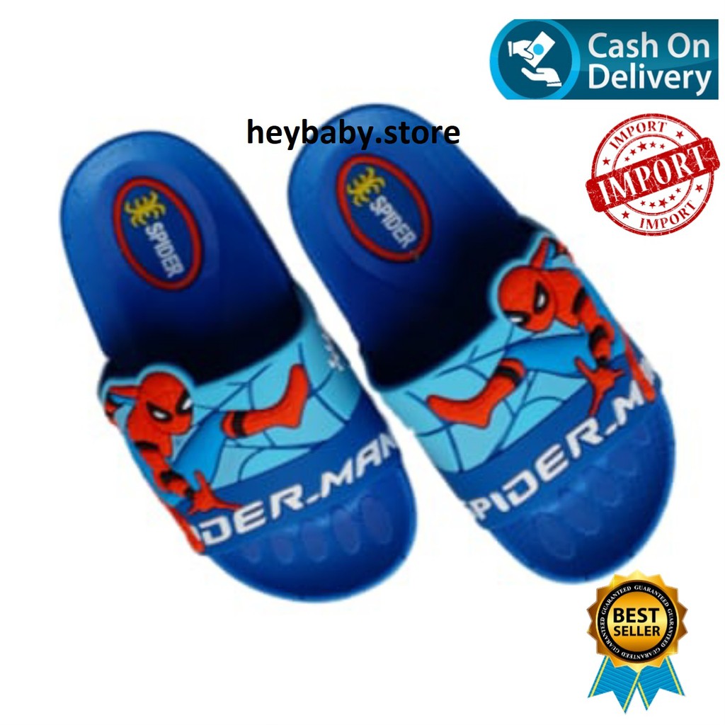 hb SANDAL  SPIDERMAN  Sandal  selop karet  lucu anak  Sendal 