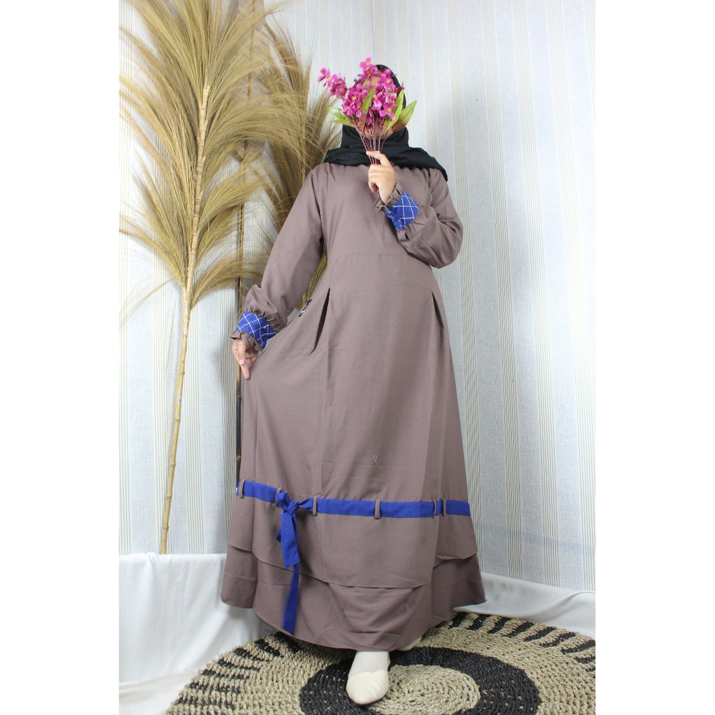 Dress ananda by annasihah berlabel premium dan gamis Aruna baju wanita syari muslimah fashion ootd