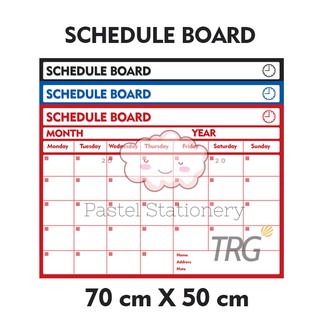 Schedule Board Pastel TRG - Papan Jadwal Papan Whiteboard Flexible TRG
