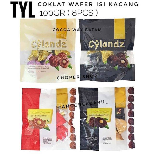 

Coklat Wafer TYL 100gr / Coklat Golden Dream / Coklat Cylandz / Milk Dark Chocolate