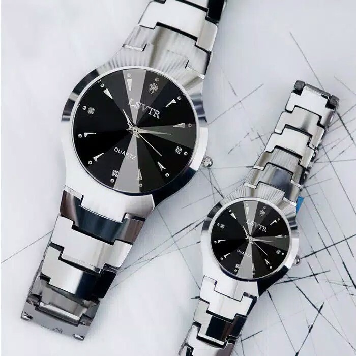 Jam Tangan Couple LSVTR Stainless Steel Men Women