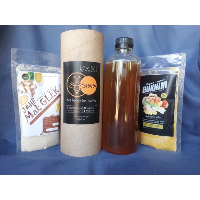 

(PAKET HEMAT RAMADLAN) Madu randu 460ml + jahe mak gelek 100gr + jamu buknini 100gr
