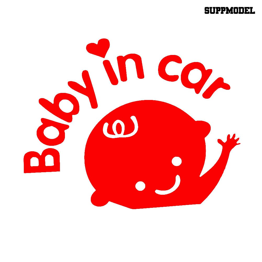 Supmodel Baby in Car Cute Vehicle Body Window Safety Sign Reflective Decals Sticker Decor