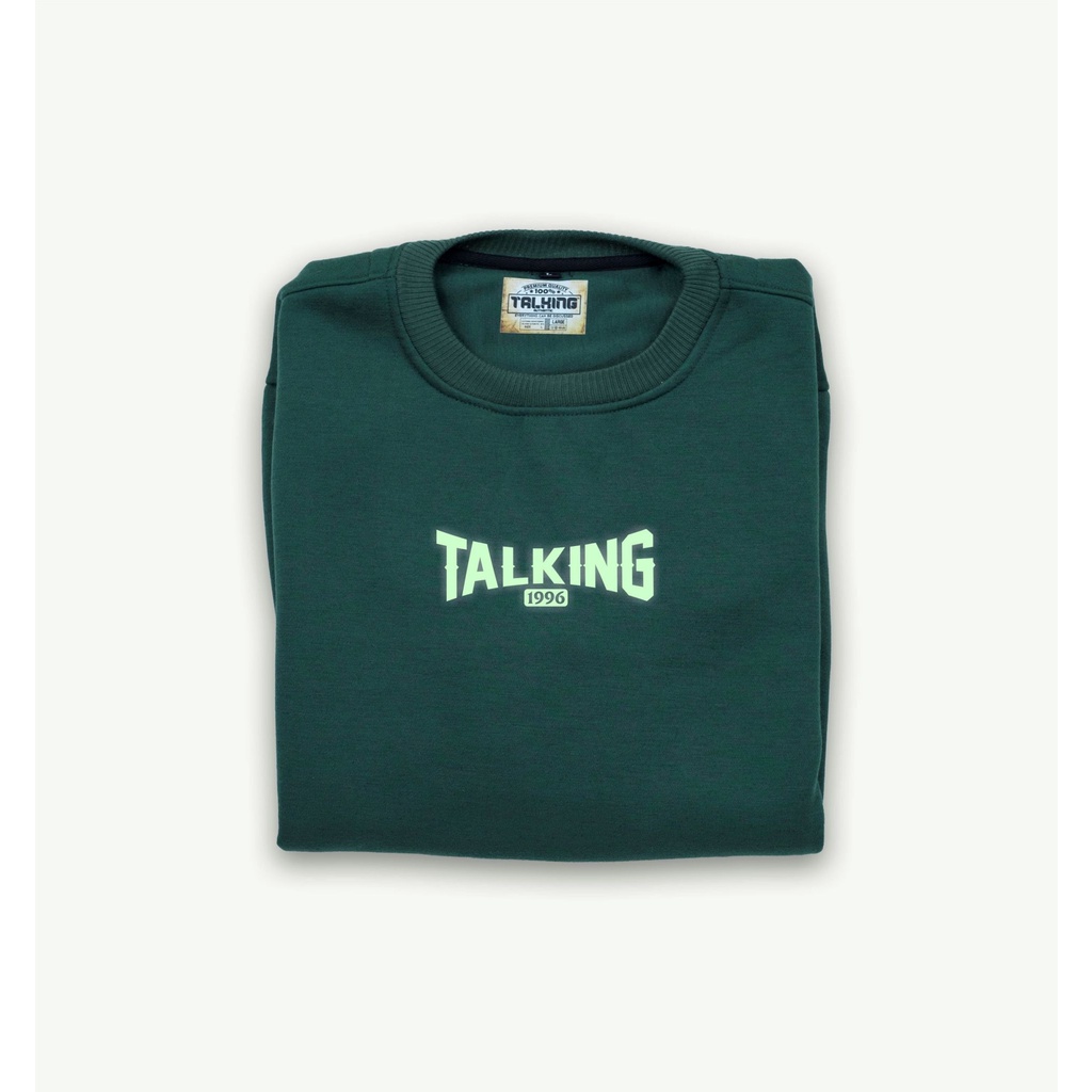 Talking Sweater Pria Distro Crewneck Wanita Oversize