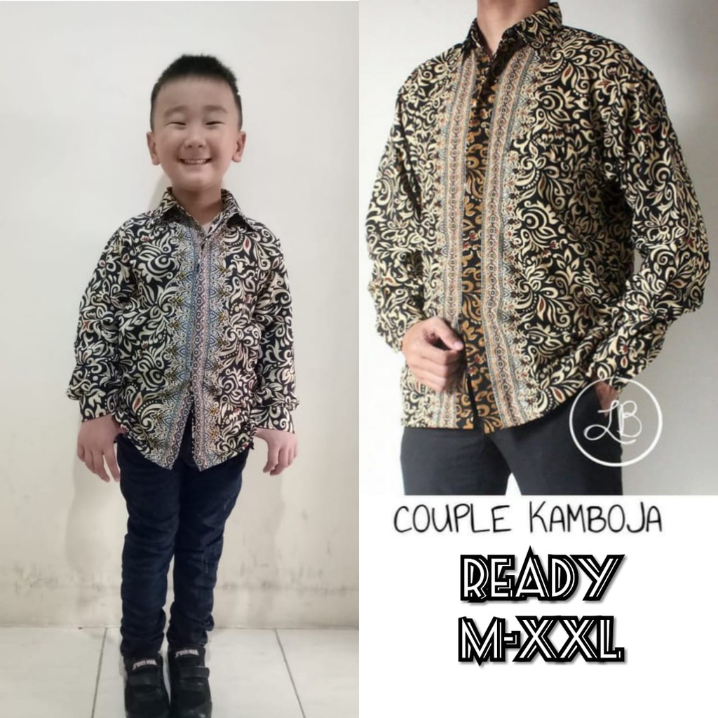 SB Collection Couple Dadboy Riho Atasan Kemeja Batik Modern Anak Dan Ayah Pria