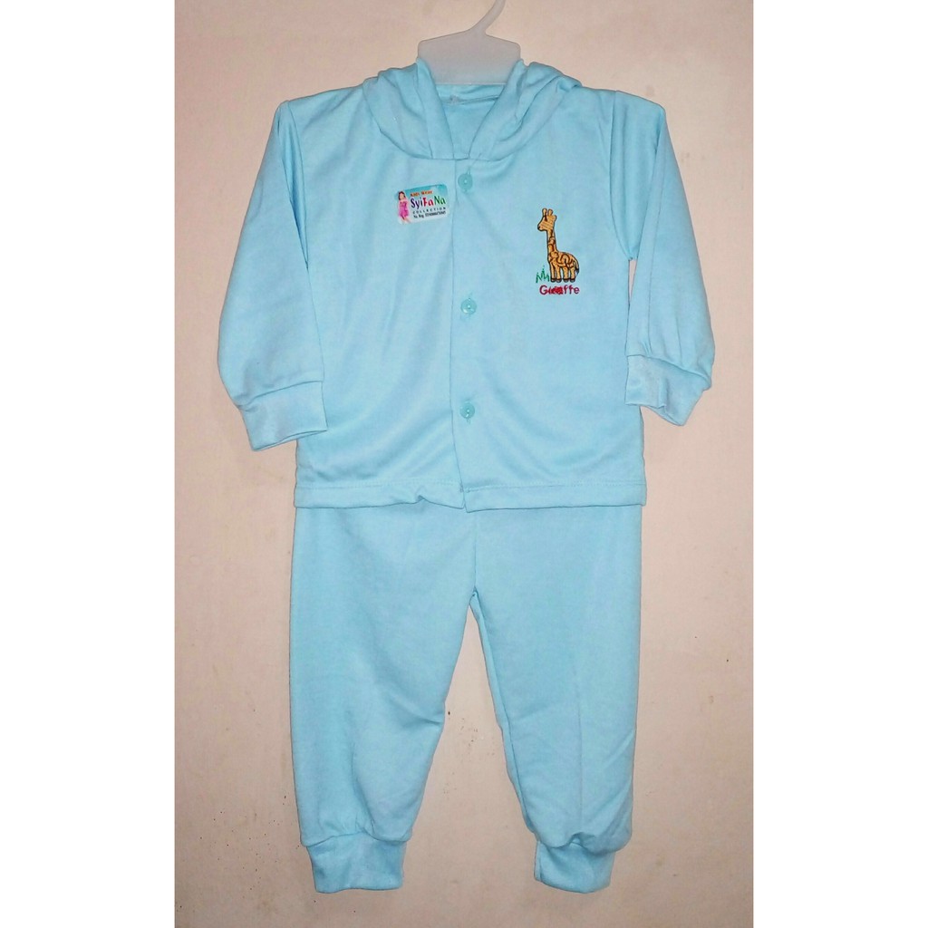 Piyama Bayi / Setelan Baju Bayi Syifana Giraffe Polos