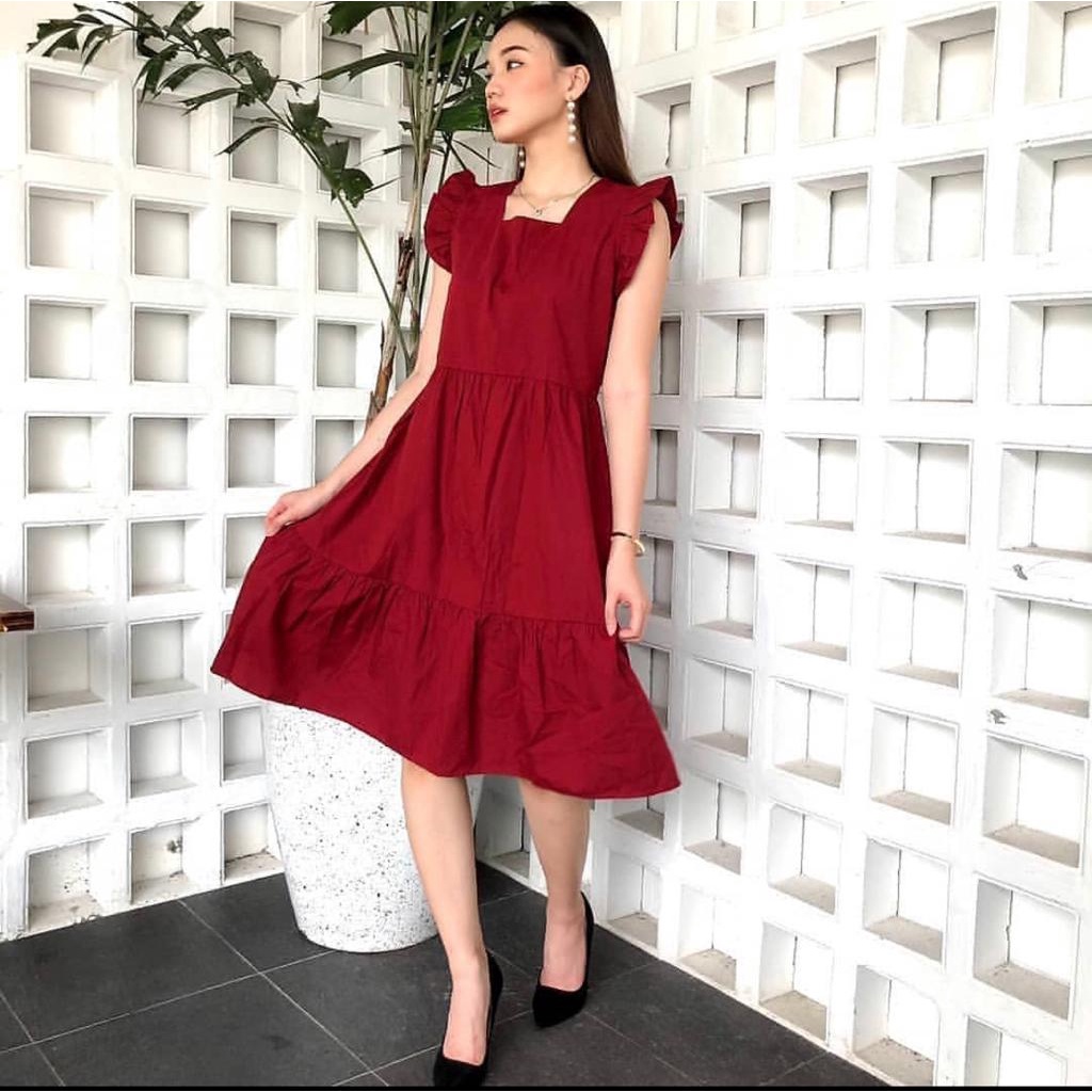 COD Dres Cloudy wanita midi