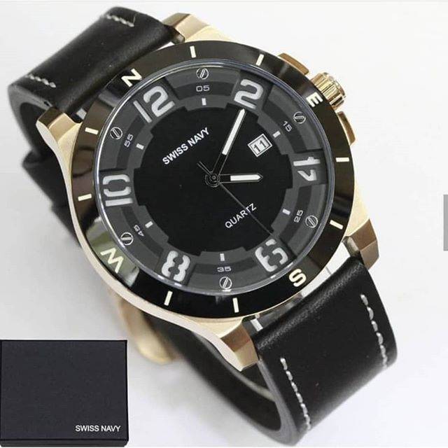 SWISS NAVY SN 8008 BLACK RING ROSE GOLD TALI HITAM
