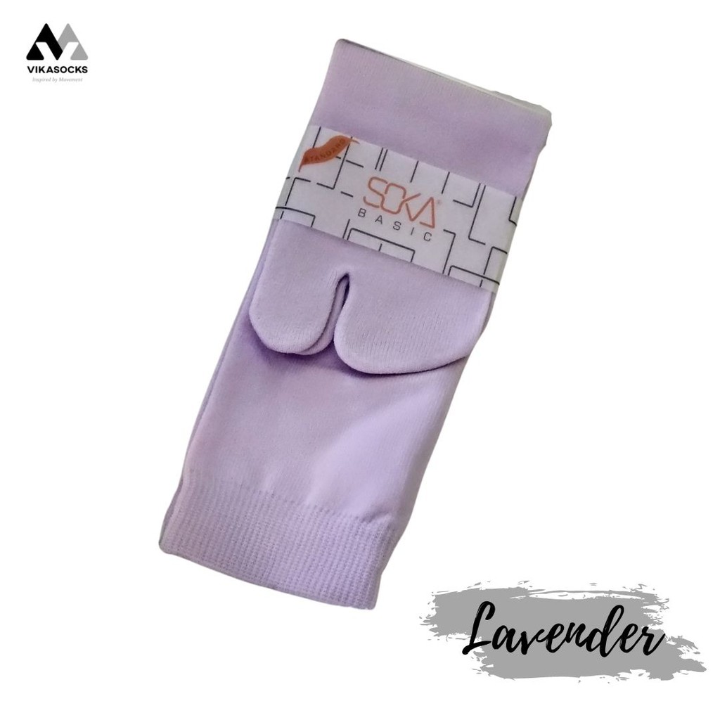 Kaos Kaki Soka Jempol Basic Wanita Hijab Muslimah Size M Pendek Warna Polos-M-Lavender|UnguMuda
