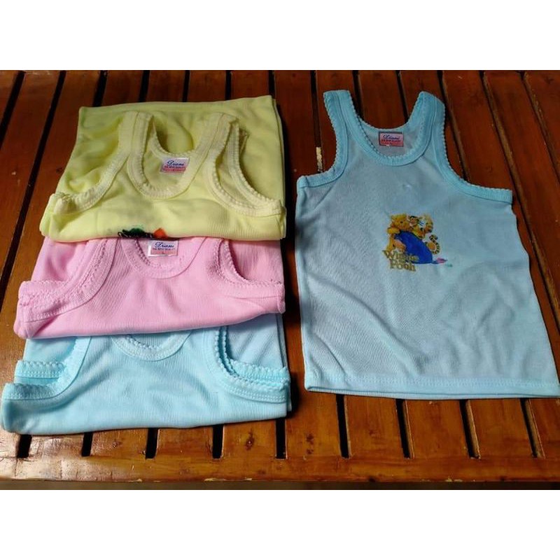 12 Pcs Kaos Dalam Anak Sablon/Singlet Anak Murah Bayi Balita  Sablon Karakter S M L XL 3L 4L 5L 6L